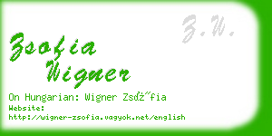 zsofia wigner business card